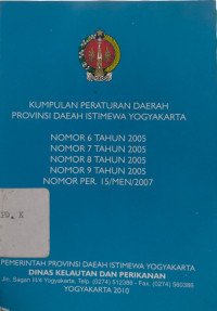 Image of Kumpulan peraturan daerah Provinsi Daerah Istimewa Yogyakarta