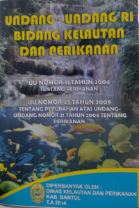 Image of Undang-undang RI bidang kelautan dan perikanan