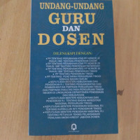 Image of Undang-undang guru dan dosen